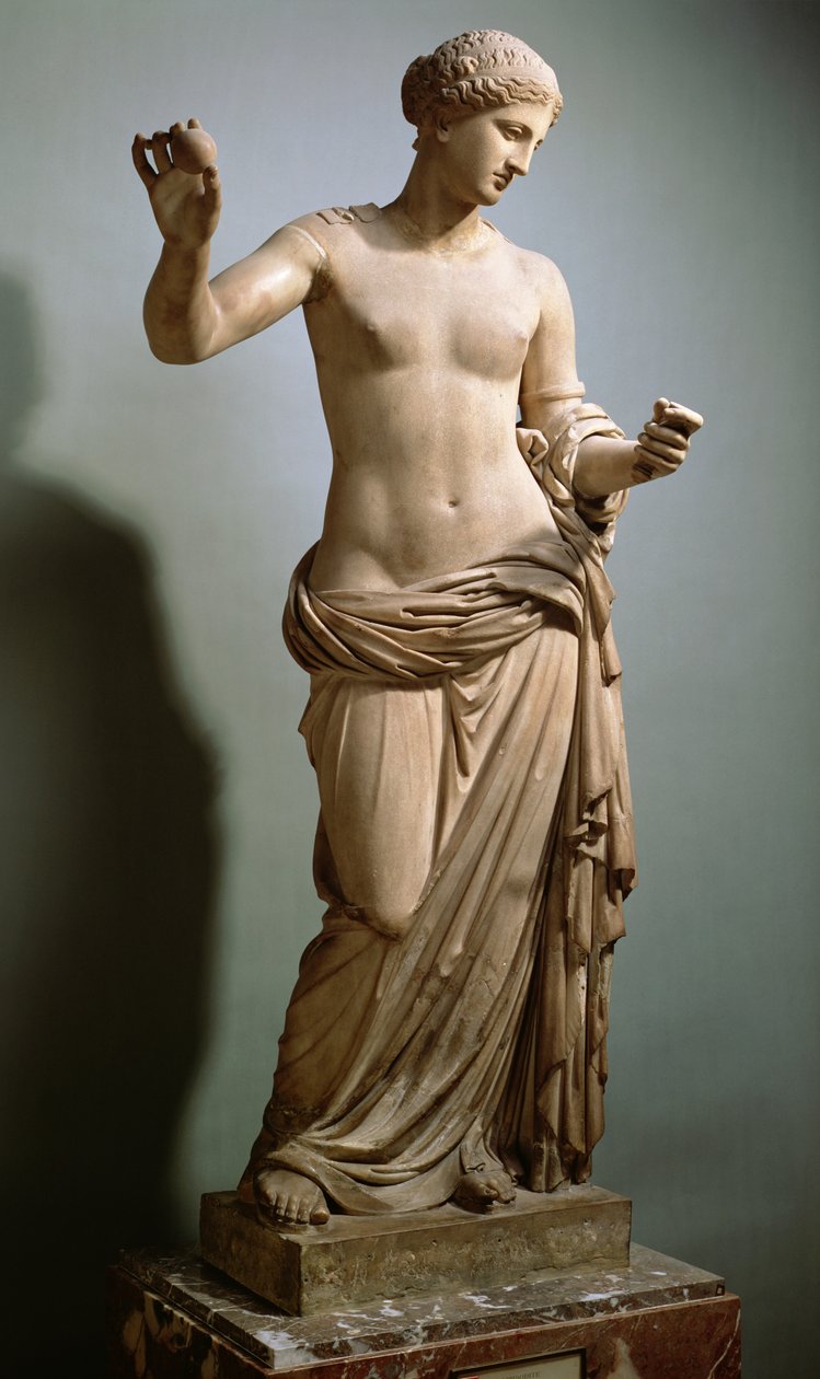 द वीनस ऑफ़ आर्ल्स, रोमन की एक ग्रीक मूल की प्रति, c.30 BC-14 AD (संगमरमर) द्वारा प्रैक्सीटेल्स