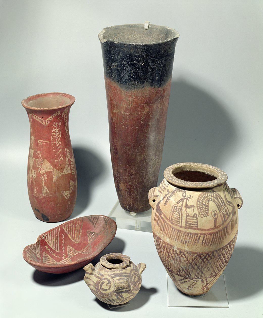 Vases का चयन, नवादा तृतीय अवधि, 4000-3100 ईसा पूर्व (टेराकोटा) द्वारा मिस्र का पूर्ववर्ती काल