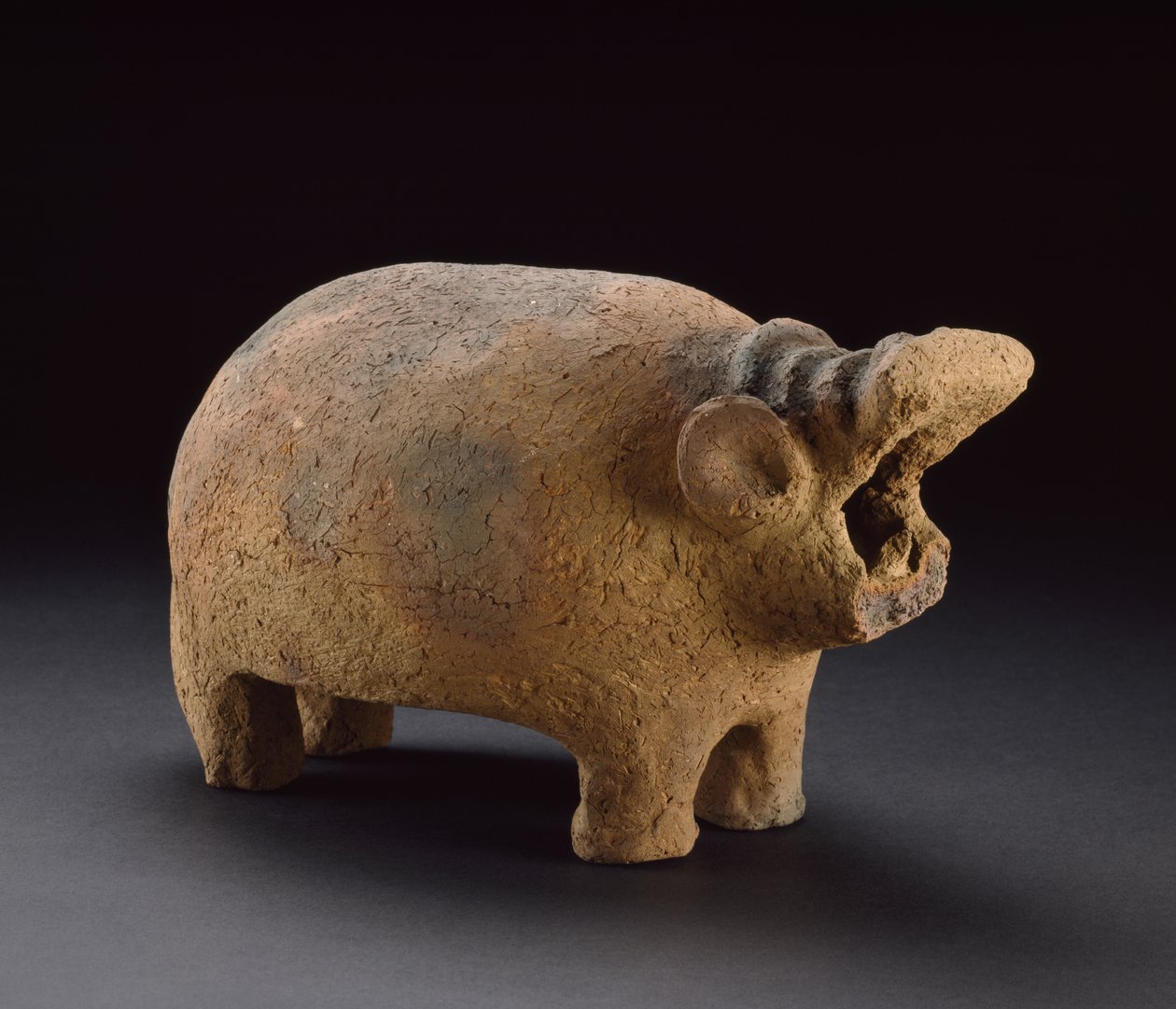 Hippopotamus figurine, Grave 134 से Hu, c.3500-3000 BC (मोटे लाल बर्तन) द्वारा मिस्र का पूर्ववर्ती काल