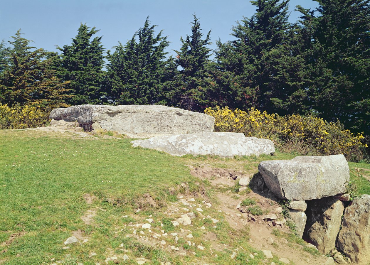 Dolmen, Dol-ar-March&39;hadourien (व्यापारियों की तालिका) मेगालिथिक द्वारा प्रागैतिहासिक