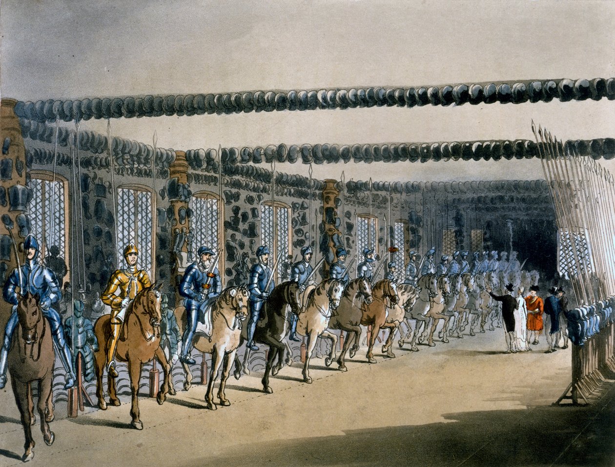 हार्स आर्मर टॉवर, आर। एकरमैन द्वारा मुद्रित, 1809 द्वारा पुगिन और रोवलैंडन