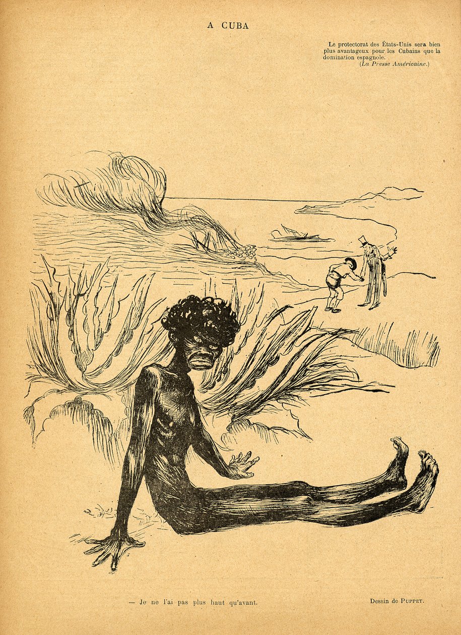 संयुक्त राज्य अमेरिका क्यूबा से ले जाता है, ले रायर से कार्टून, 29 अक्टूबर 1898 द्वारा कठपुतली
