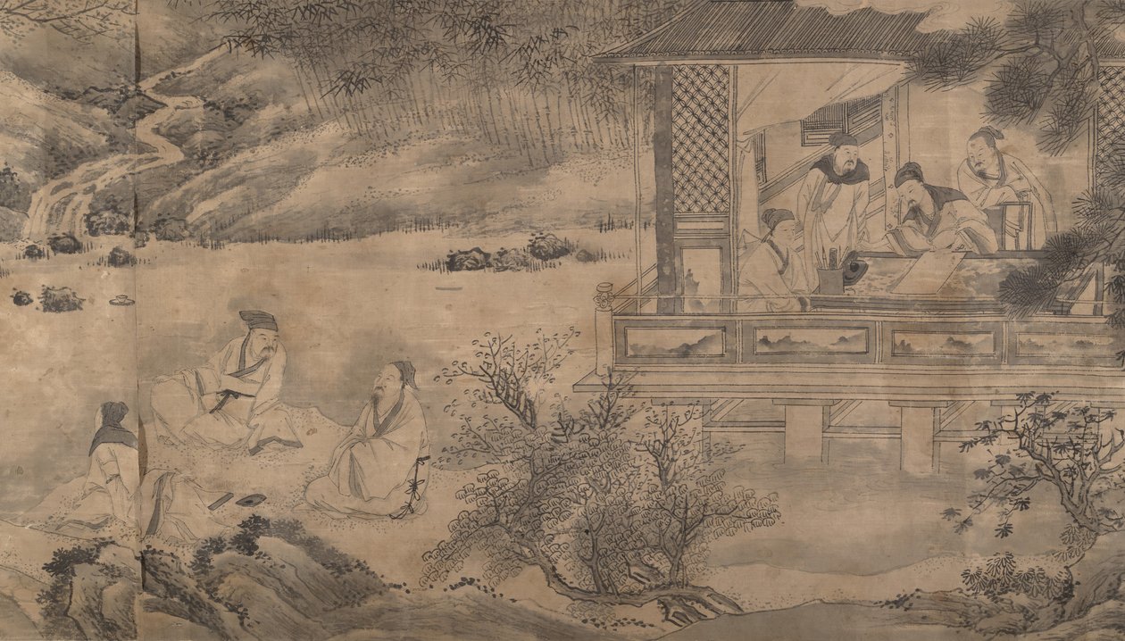 आर्किड पवेलियन में कवियों का जमावड़ा, दिनांक 1607। द्वारा कियान गोंग