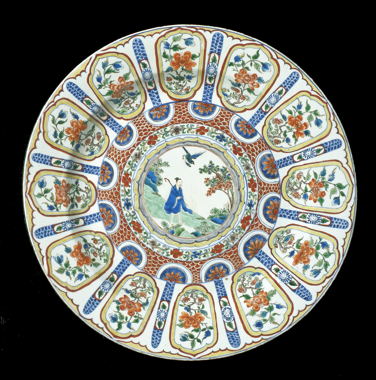 एक बड़े कूबड़ वाली इमरती डिश, कांग्सी पीरियड, 1662-1722 (चीनी मिट्टी के बरतन) द्वारा किंग राजवंश चीनी स्कूल