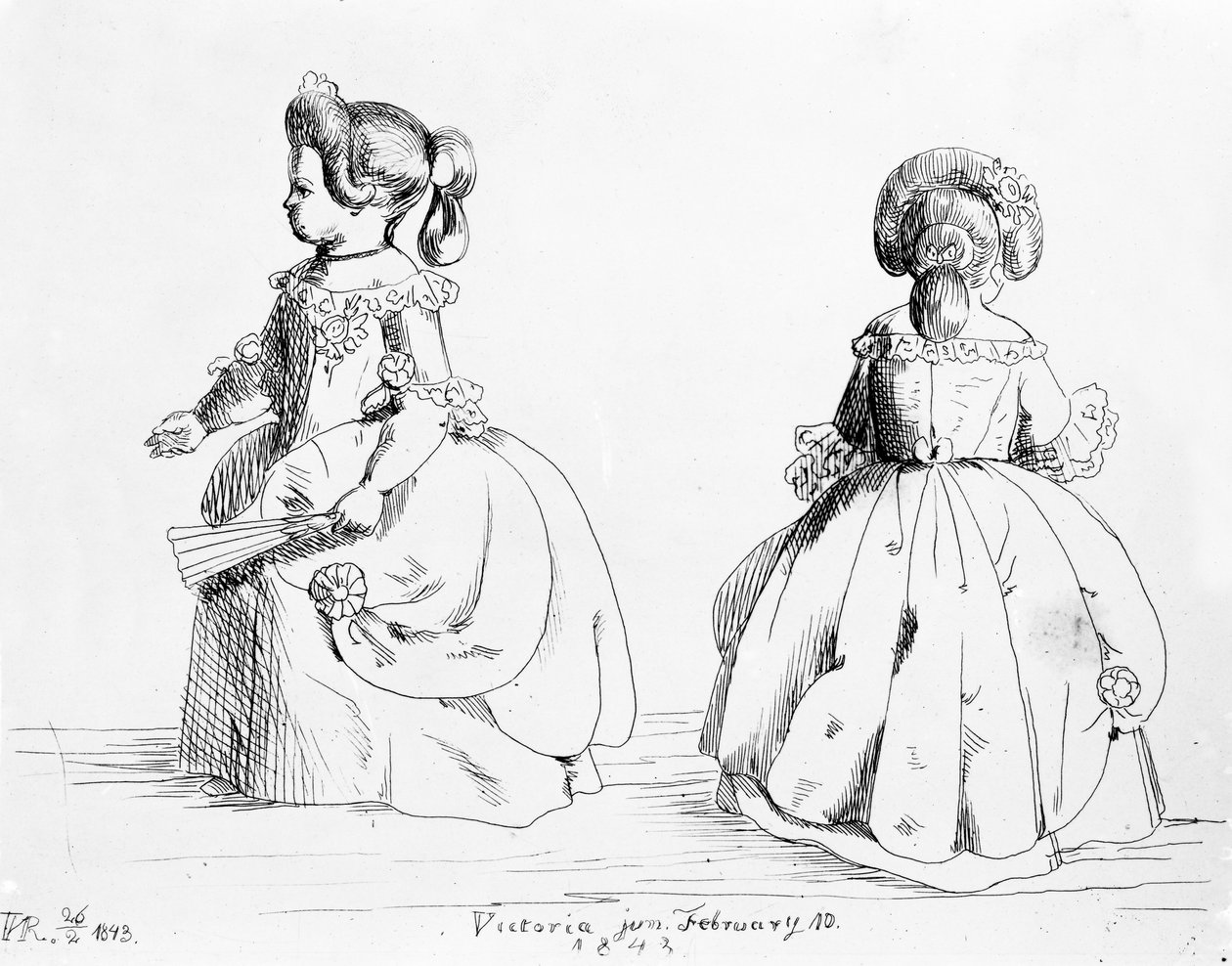 विक्टोरिया, द प्रिंसेस रॉयल, 1843 (लिथो) द्वारा रानी विक्टोरिया