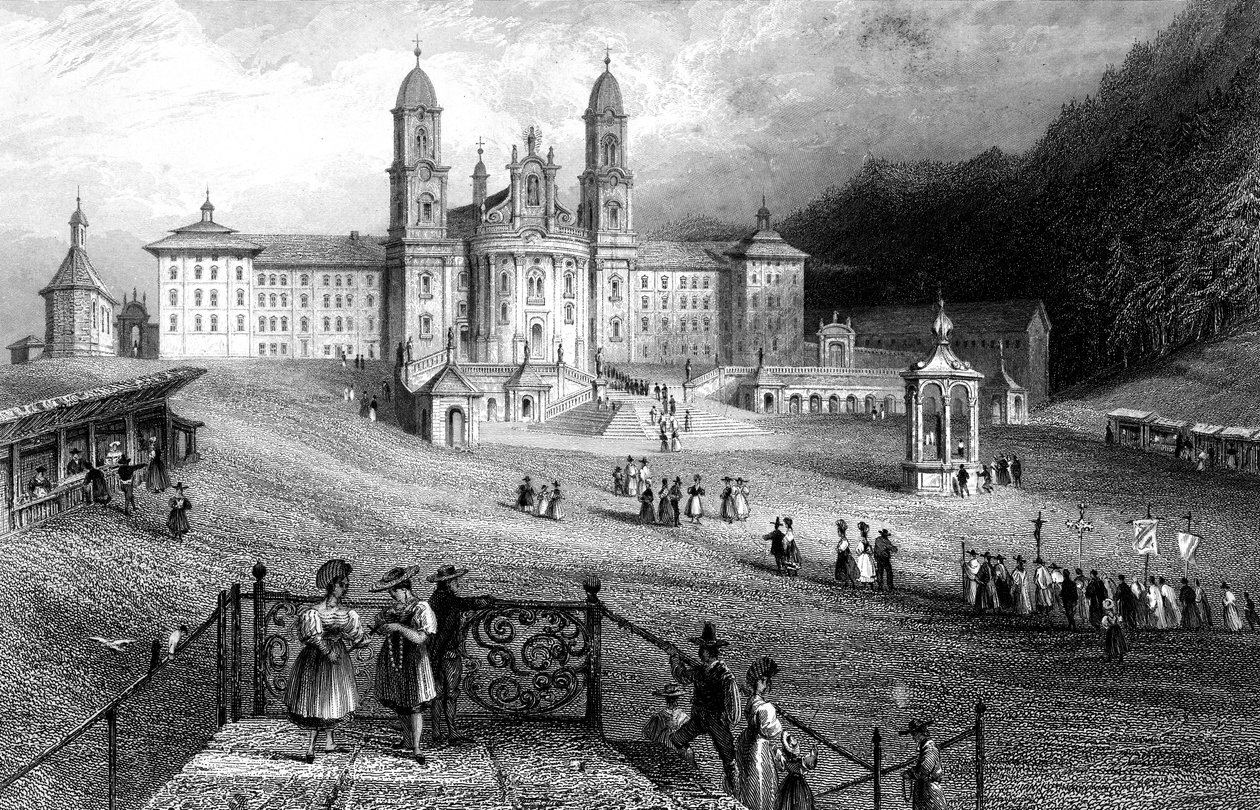 1836 में स्विटज़रलैंड के अभय, आइंसीडेलन, श्विज़। द्वारा आर। वालिस
