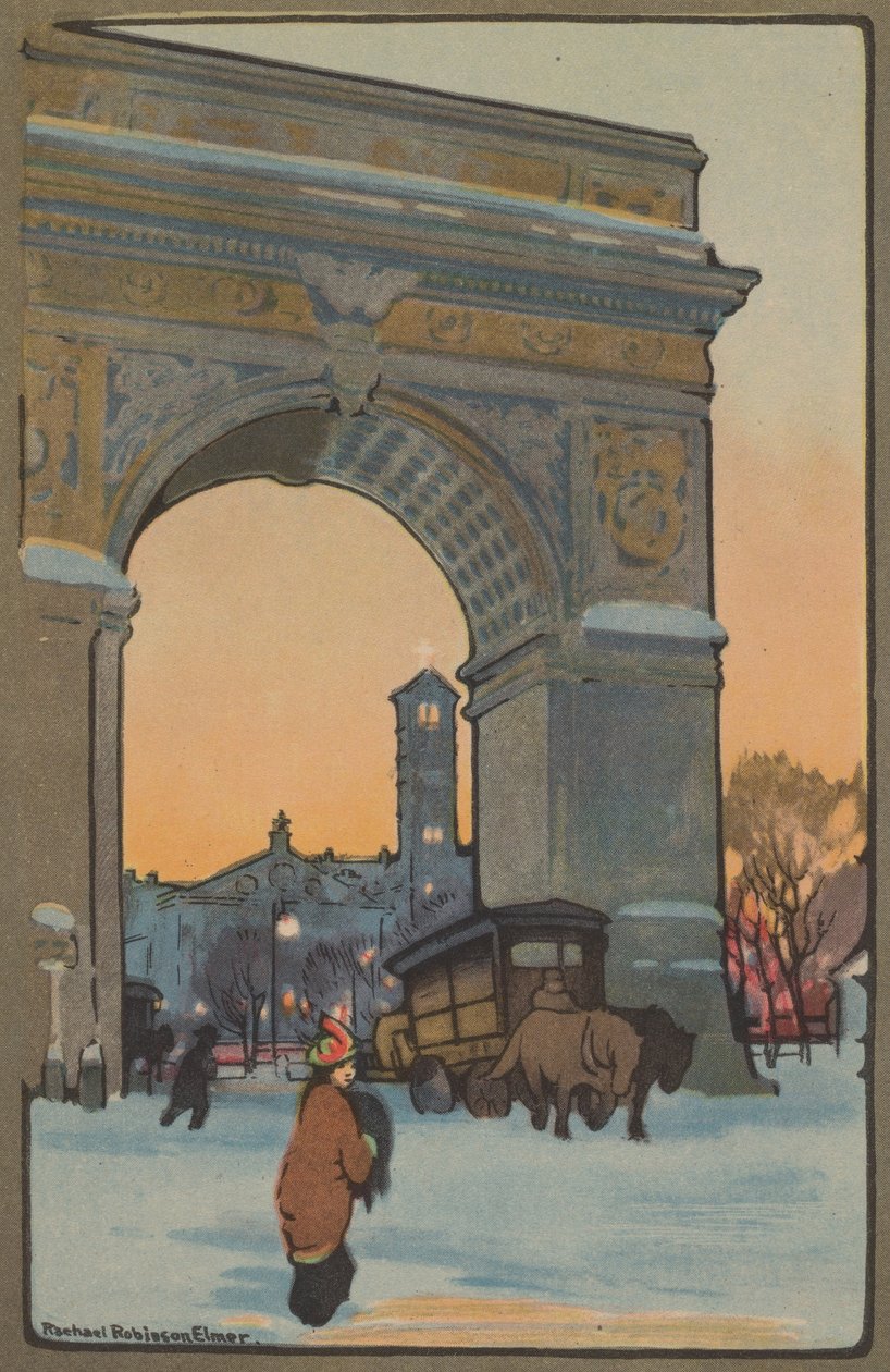 विंटर ट्वाइलाइट, 1914 में वाशिंगटन आर्क। द्वारा राचेल रॉबिन्सन एल्मरे