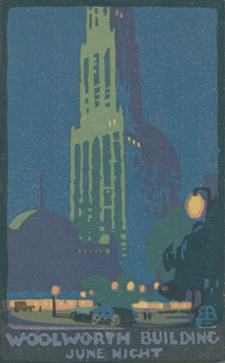 वूलवर्थ बिल्डिंग जून नाइट, 1916। द्वारा राचेल रॉबिन्सन एल्मरे