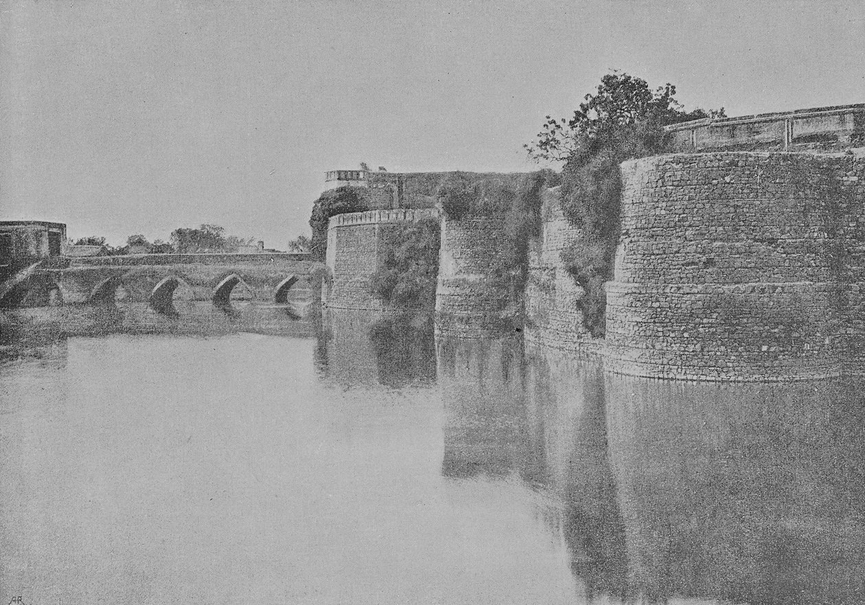नहर, भरतपुर से घिरा किला द्वारा राजा दीन दयाल