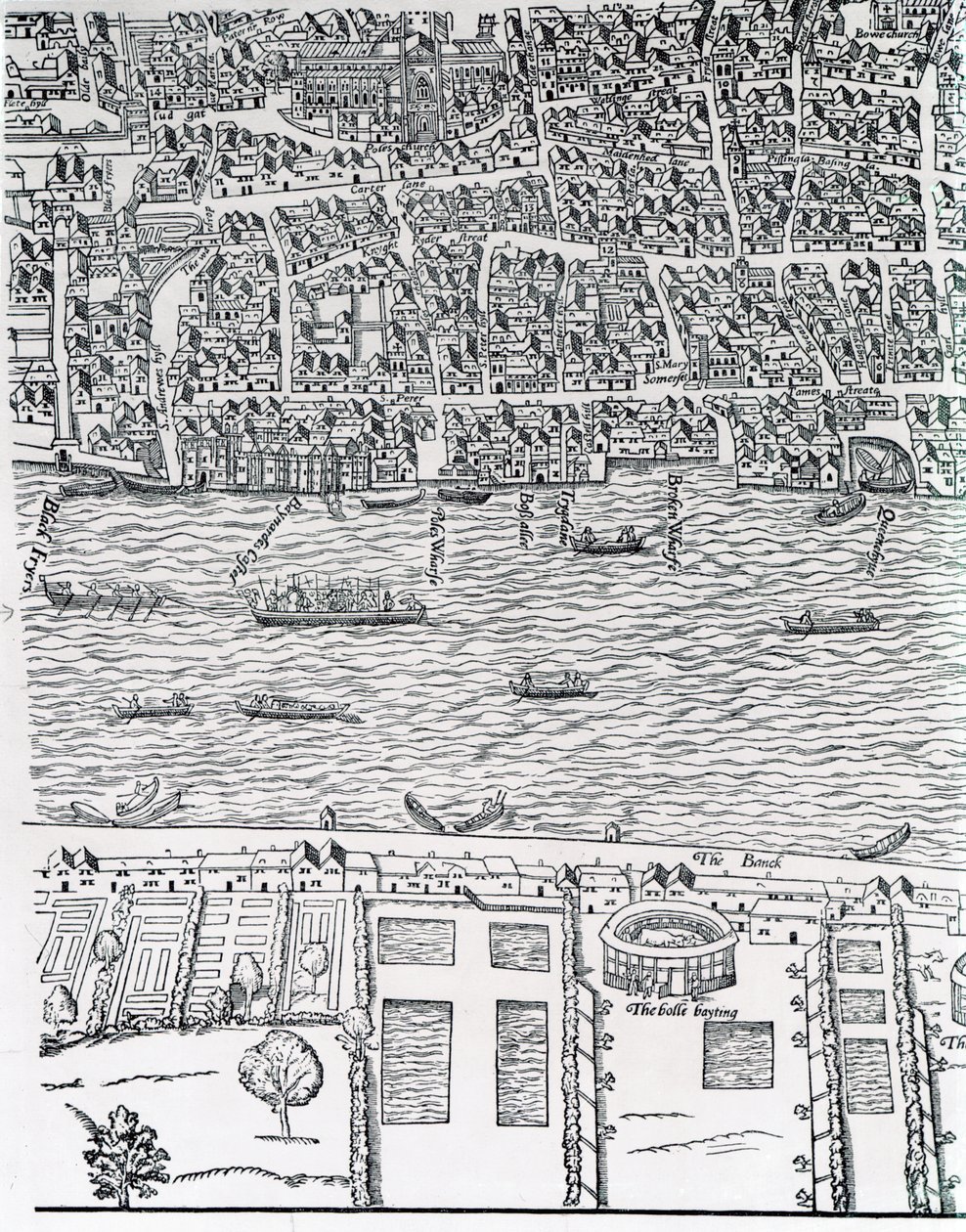 लंदन की योजना, c.1560-70 द्वारा राल्फ अगास