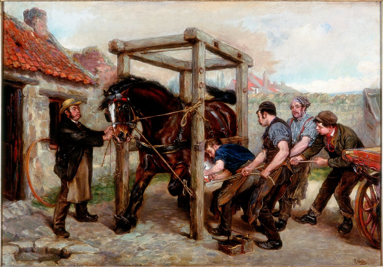 जूता मारना बे घोड़ी, c.1885-90 द्वारा राल्फ हडले