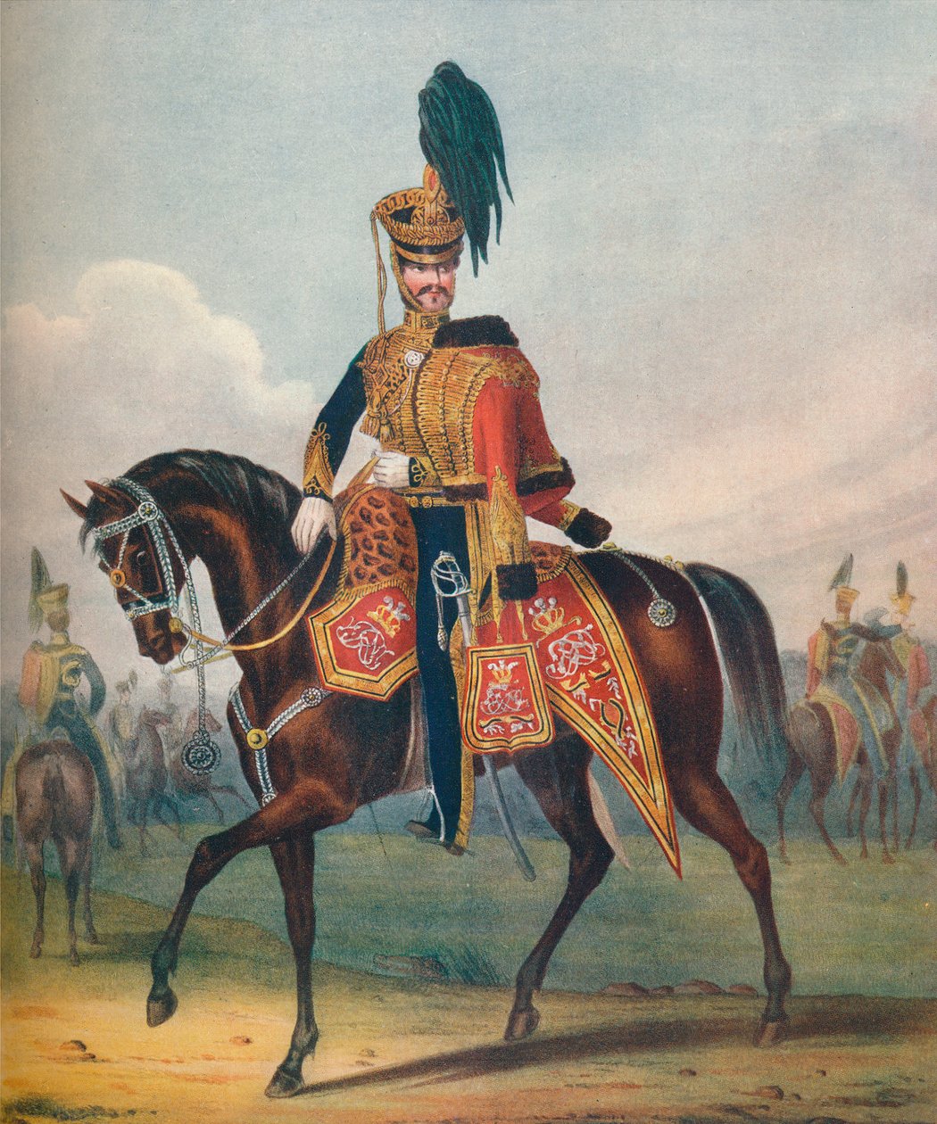 10 वीं द प्रिंस ऑफ वेल्स की खुद की रॉयल रेजिमेंट ऑफ हुसर्स के अधिकारी, 19 वीं शताब्दी 1909 द्वारा राल्फ नेविल