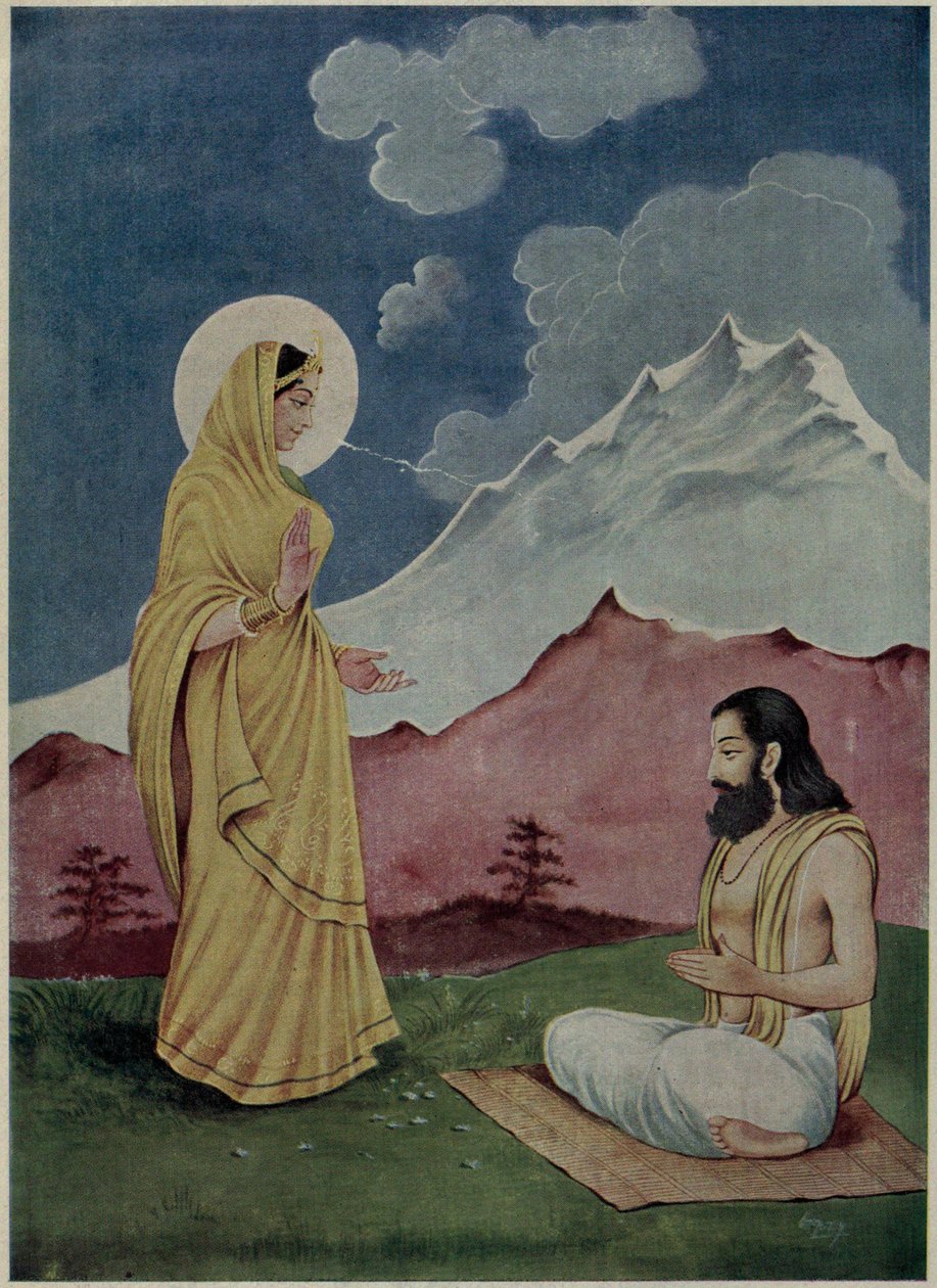 कौशिक ऋषि के समक्ष गायत्री देवी प्रकट होती हैं द्वारा रामनारायणदत्त अस्ति