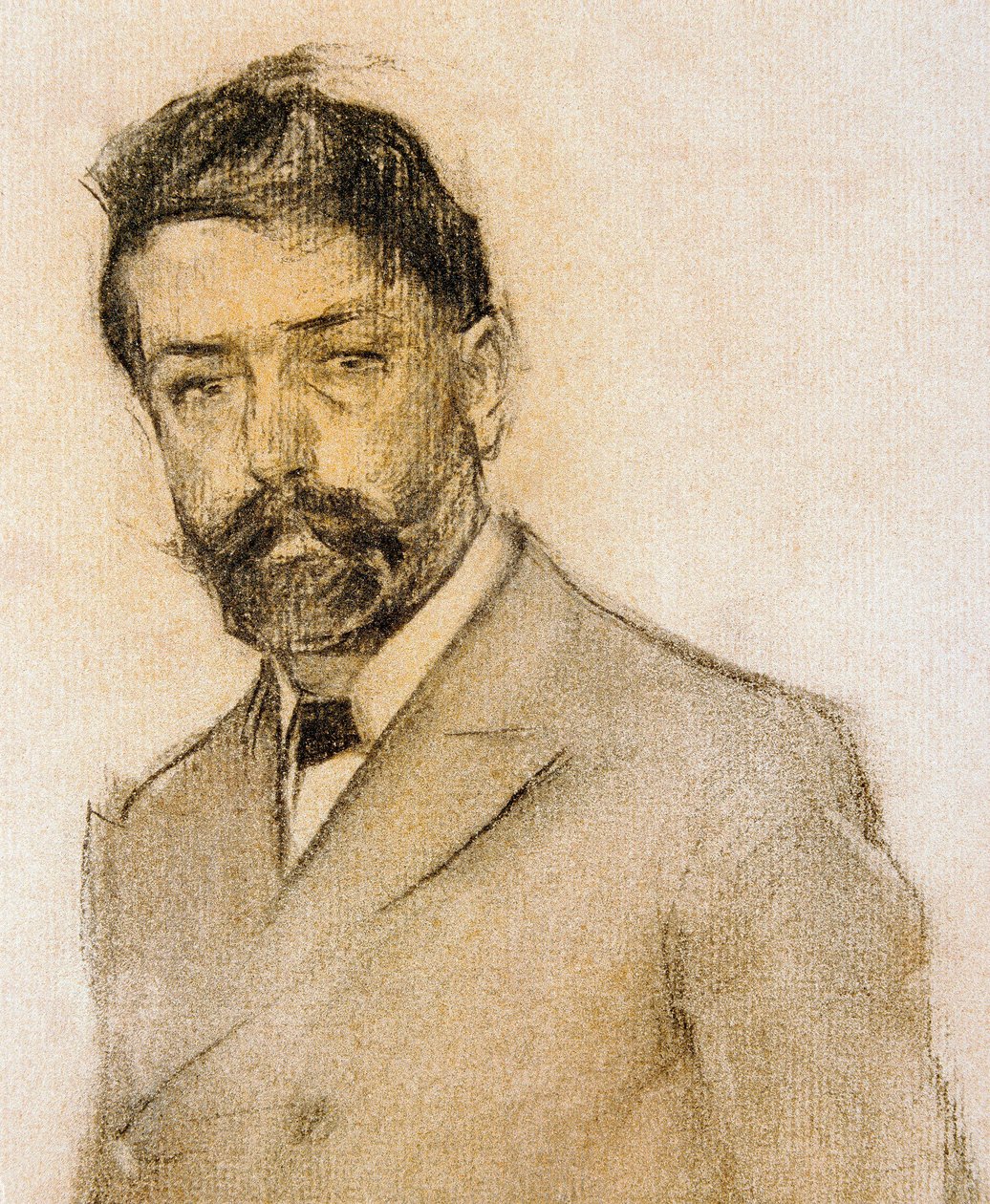 चित्रकार लुईस ग्रेनर (1863-1929) का चित्र, विवरण द्वारा रेमन कैसस आई कार्बो