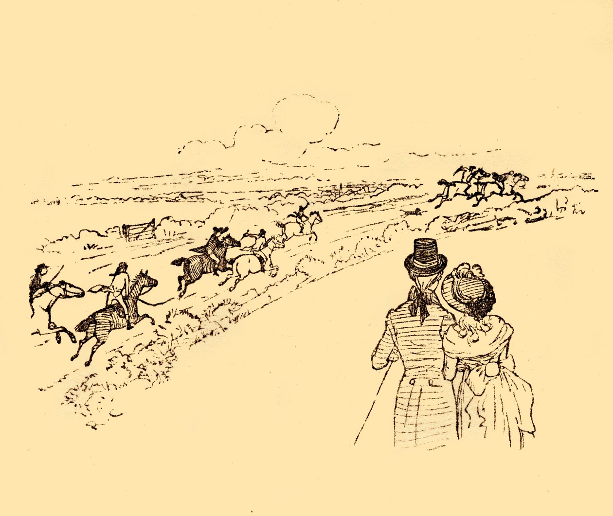 जॉन गिलपिन के रूप में Bystanders घड़ी देश भर में पीछा किया जाता है, 1878, c1918। द्वारा रैंडोल्फ़ कैल्डेकॉट