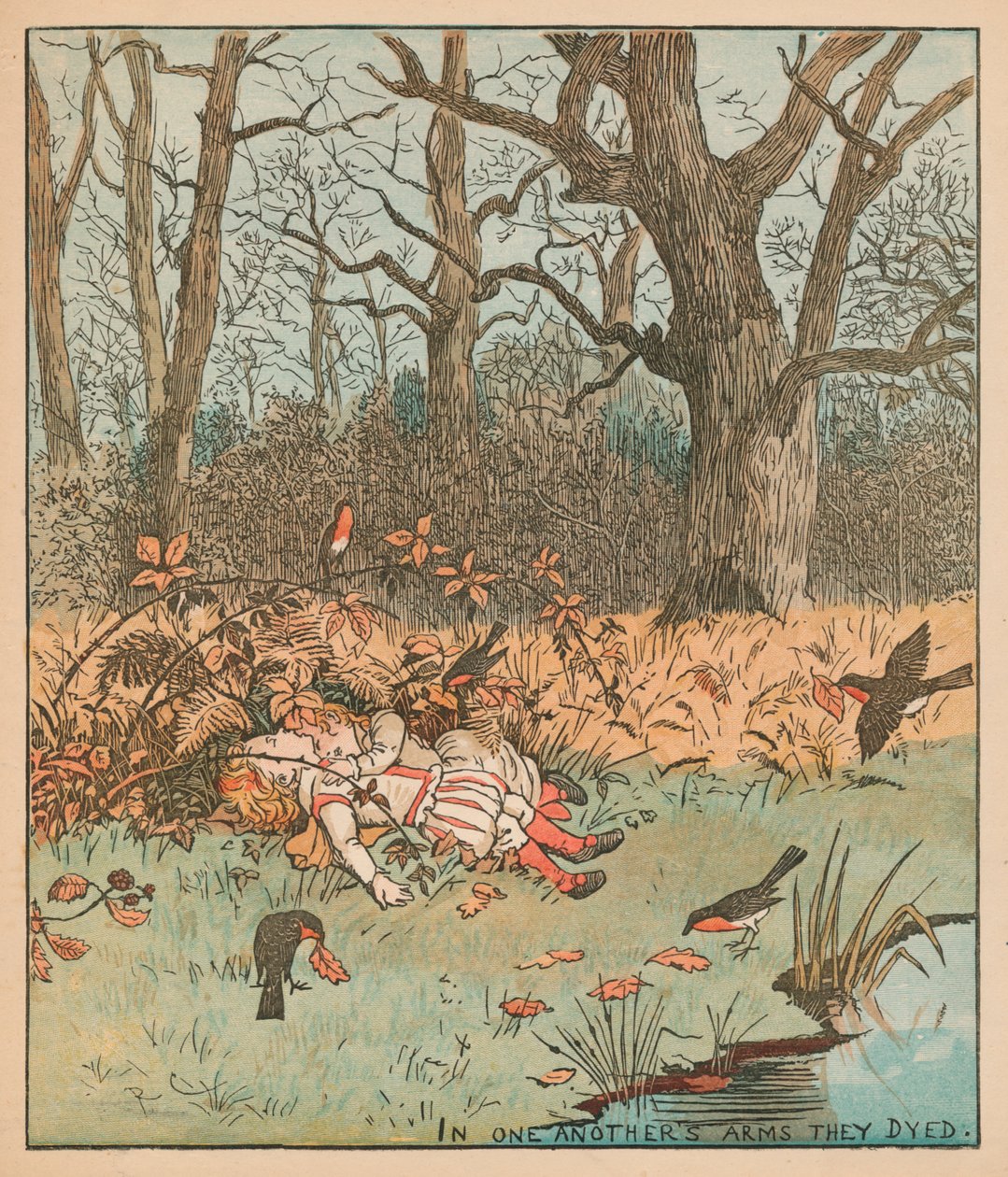 द बब्स इन द वुड, c1878 द्वारा रैंडोल्फ़ कैल्डेकॉट