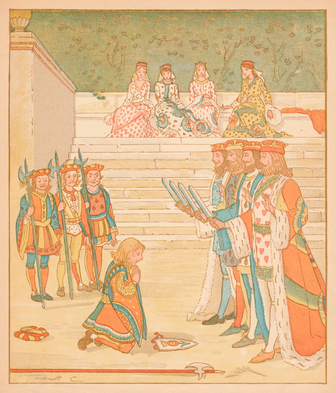 द हार्ट्स ऑफ हार्ट्स, उन टैटस को वापस लाया गया, और कसम खाने से कोई और चोरी नहीं हुई, 1880। द्वारा रैंडोल्फ़ कैल्डेकॉट