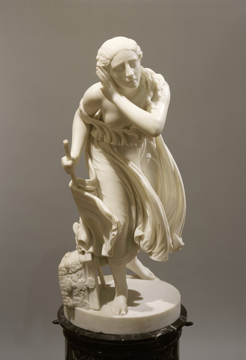 निदिया, द ब्लाइंड फ्लावर गर्ल ऑफ पोम्पेई, c.1888 (संगमरमर) द्वारा रैंडोल्फ रोजर्स