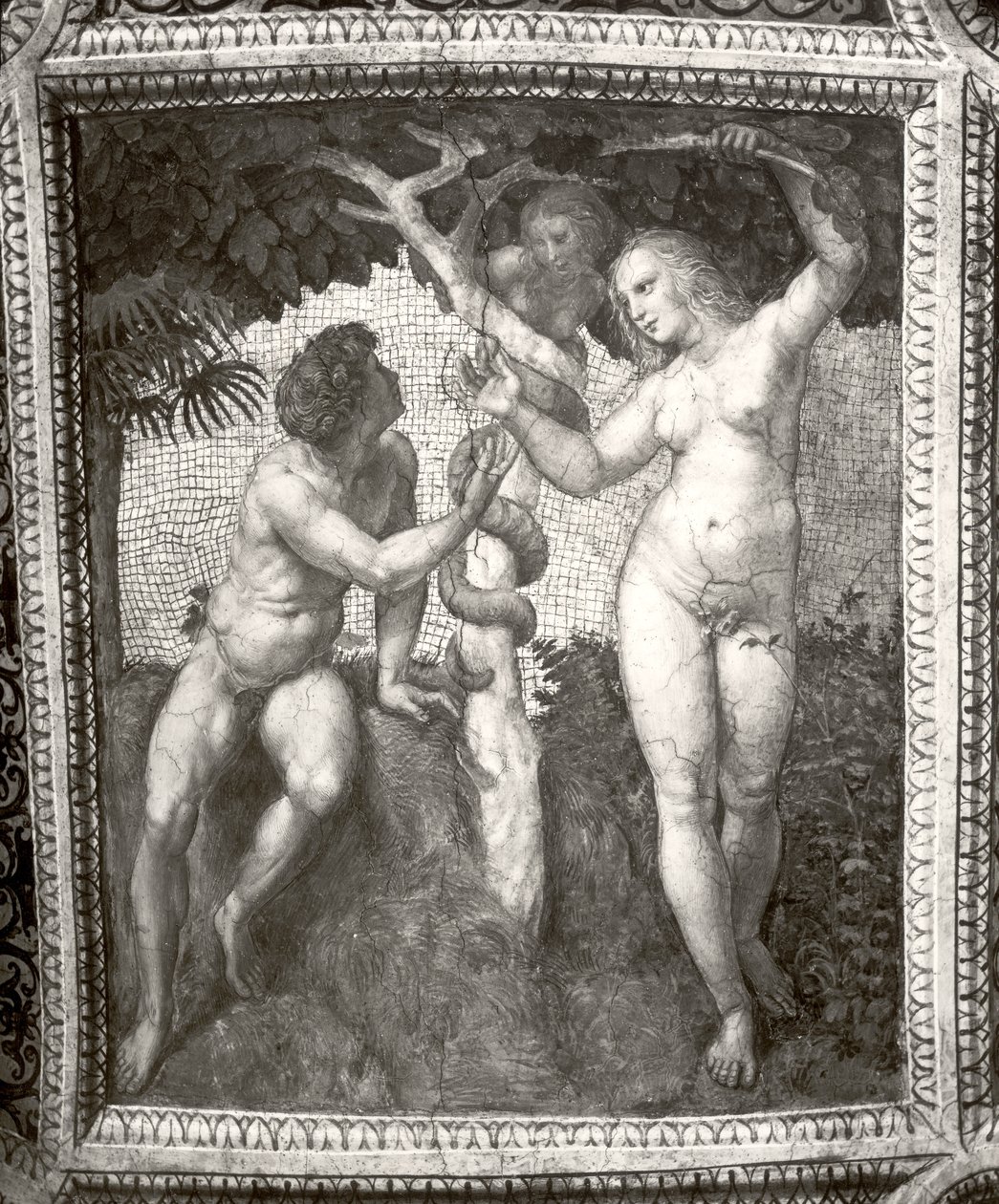 एडम और ईव, स्टेन्ज़ा डेला सेगनतुरा से, c.1508-11 द्वारा राफेलो सानज़ियो राफेल