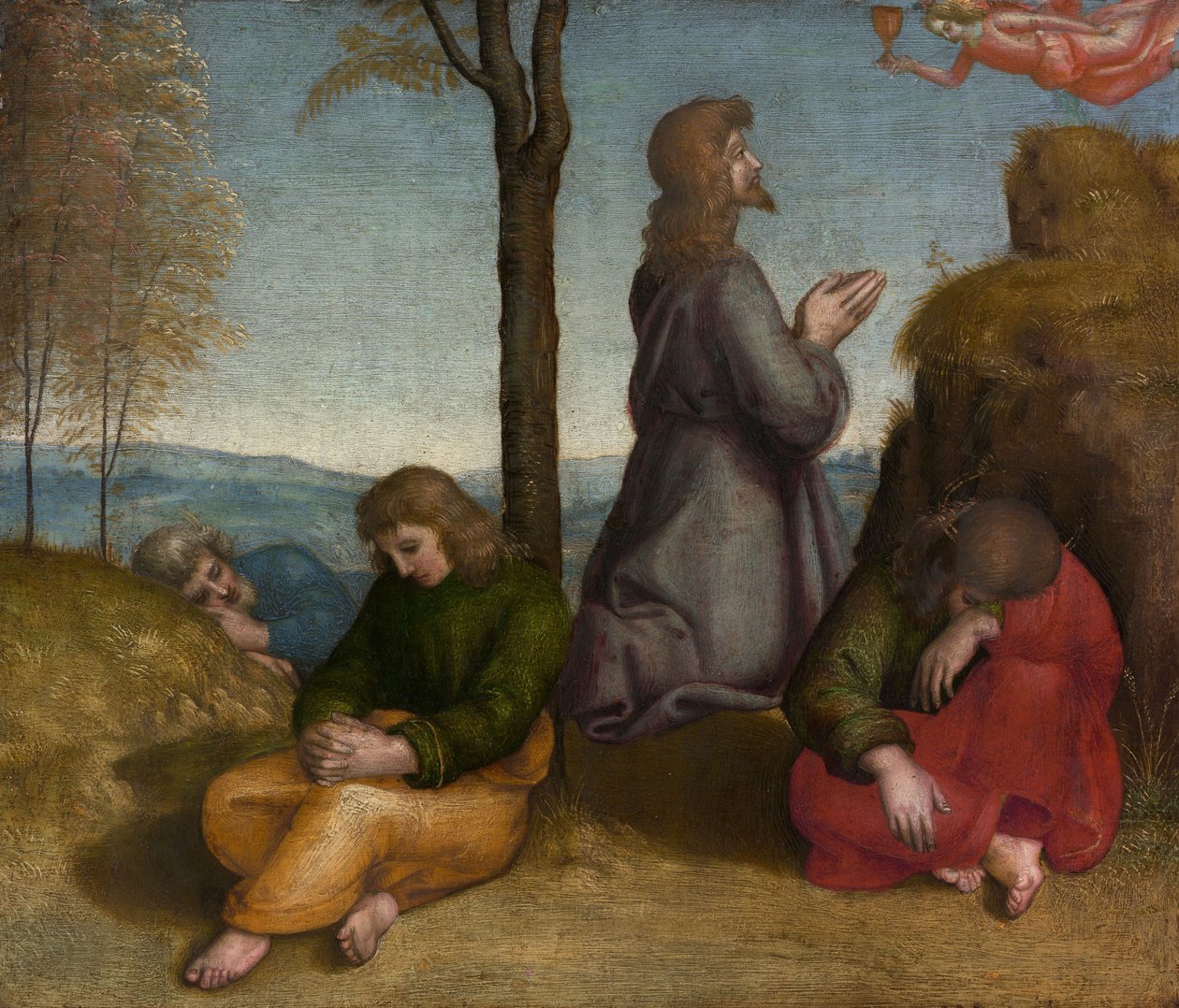 द अगोनी इन द गार्डन, c.1504 (लकड़ी पर तेल) द्वारा राफेल