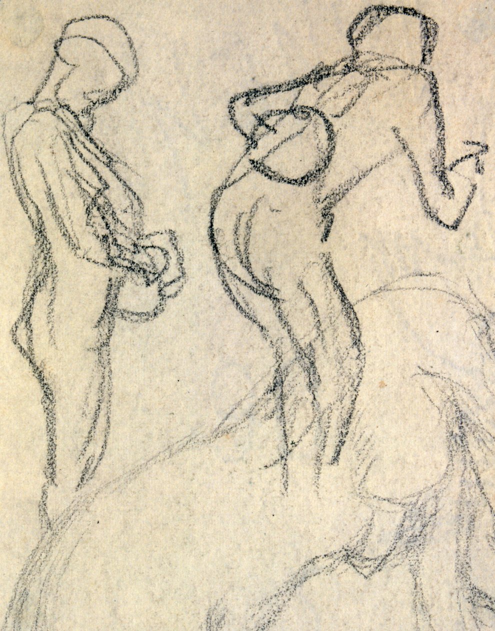 नग्न अध्ययन, सी. 1905 (ड्राइंग) द्वारा राफेल किचनर