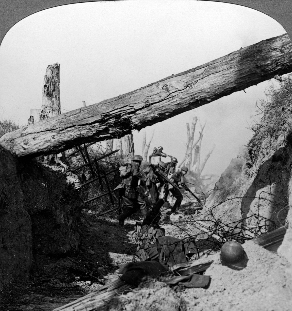 वॉटन लाइन, फ्रांस, विश्व युद्ध I, 1917-1918 पर ट्रेंच युद्ध। द्वारा यथार्थवादी यात्रा प्रकाशक
