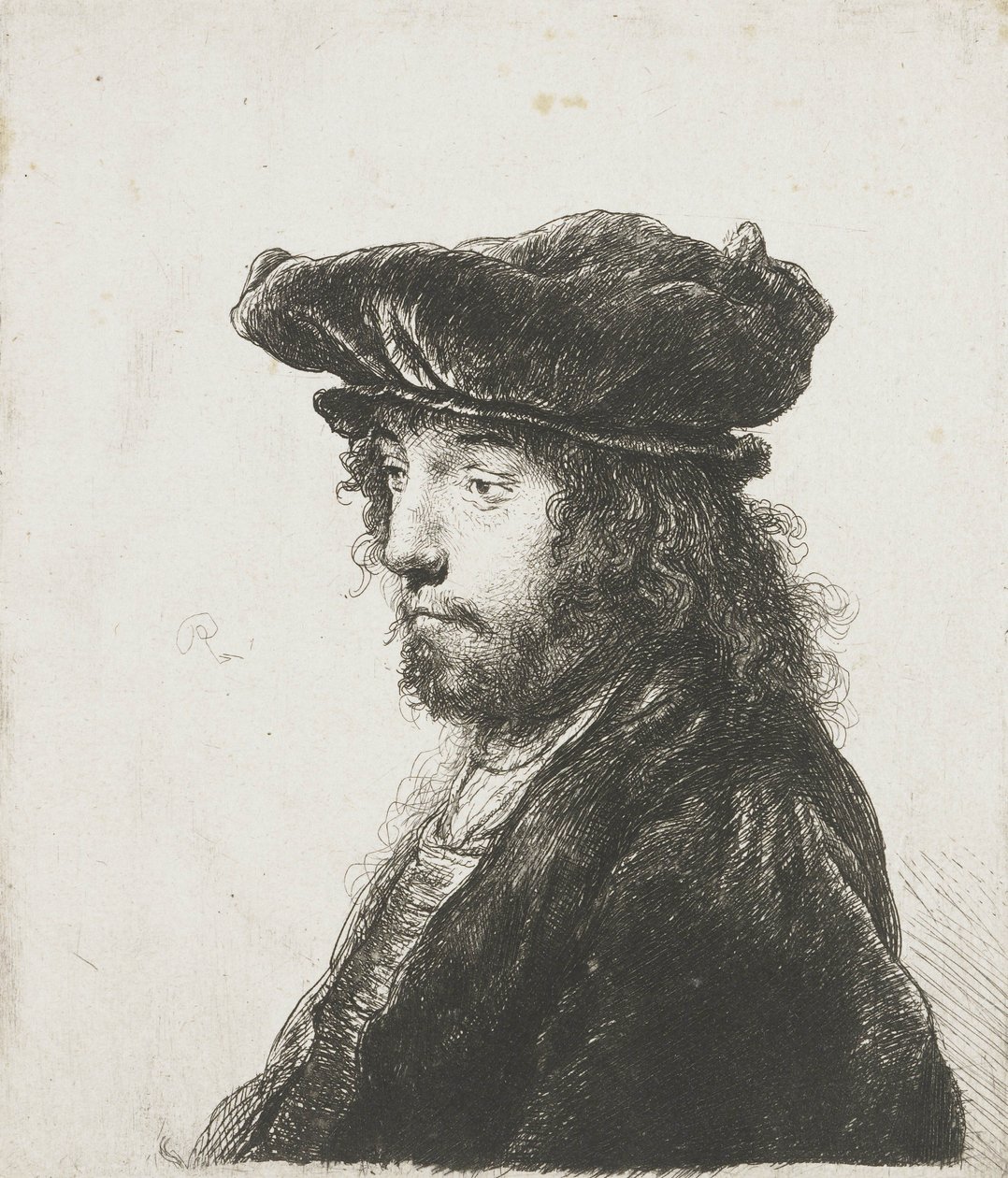 चौथा ओरिएंटल हेड, जान लिवेन्स के बाद, 1633-37 द्वारा रिमब्रांड वैन रिजन