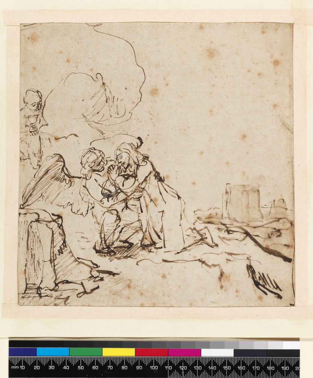 2140 गार्डन में एगोनी, c.1650-60 (कागज पर धोने के साथ पेन und स्याही) द्वारा रिमब्रांड वैन रिजन