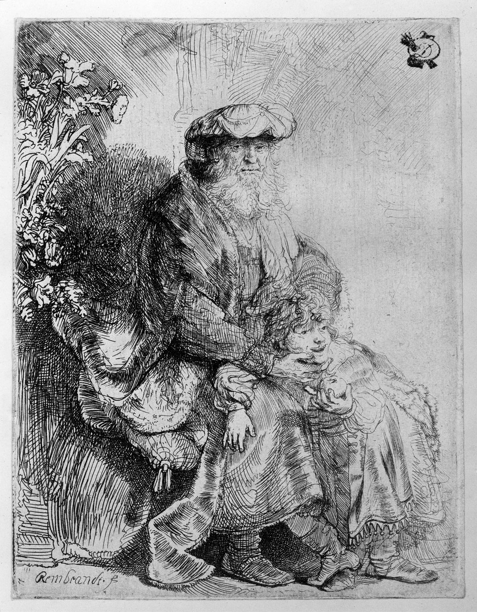 इब्राहीम ने युवा इसहाक को पकड़ा, c.1637 द्वारा रिमब्रांड वैन रिजन