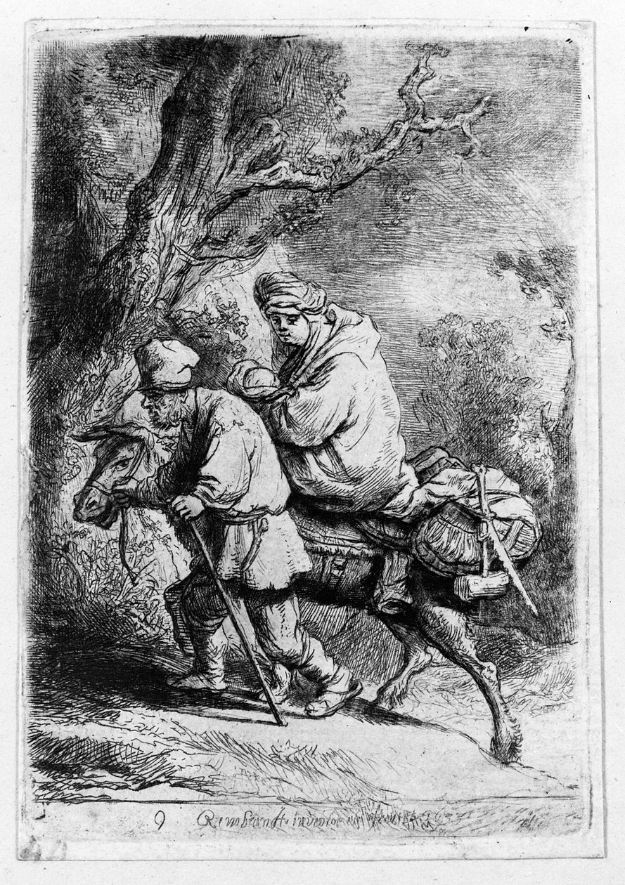 मिस्र में उड़ान, 1633 द्वारा रिमब्रांड वैन रिजन