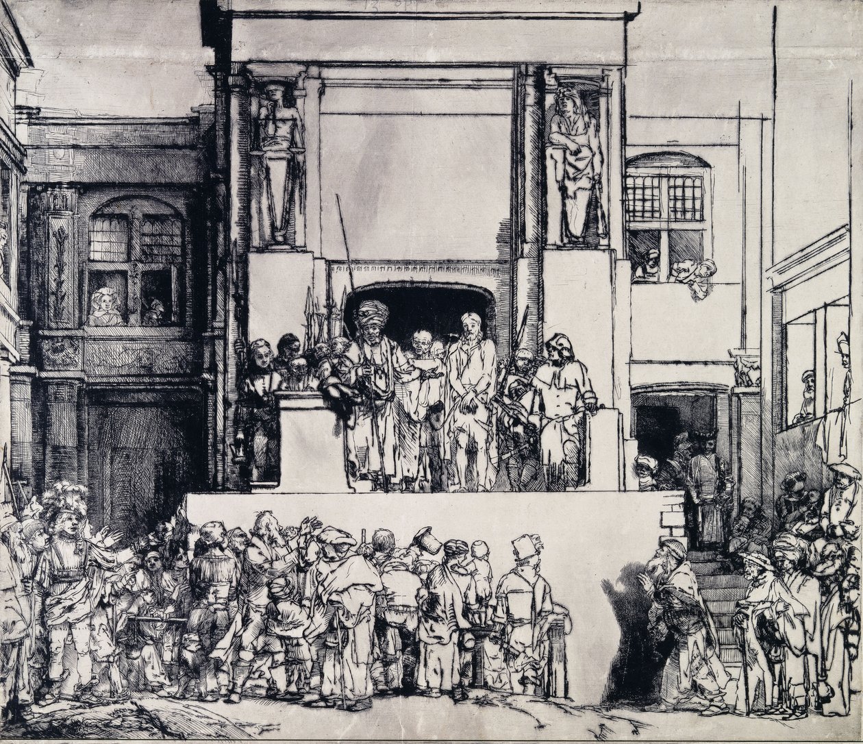 लोगों के सामने मसीह, 1655 द्वारा रिमब्रांड वैन रिजन