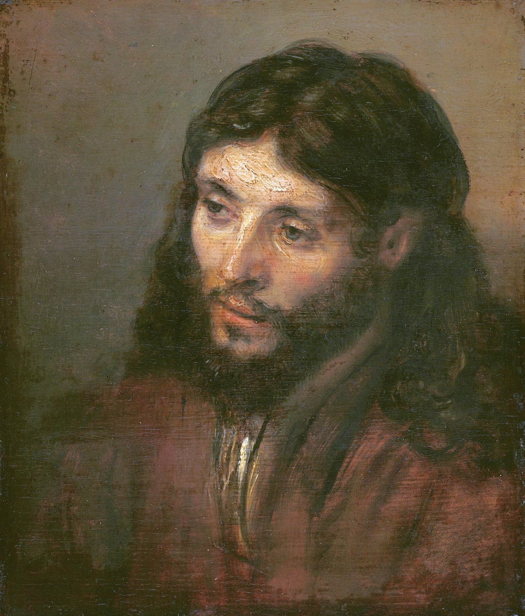 क्राइस्ट का सिर, c.1648 (कैनवास पर तेल) द्वारा रिमब्रांड वैन रिजन