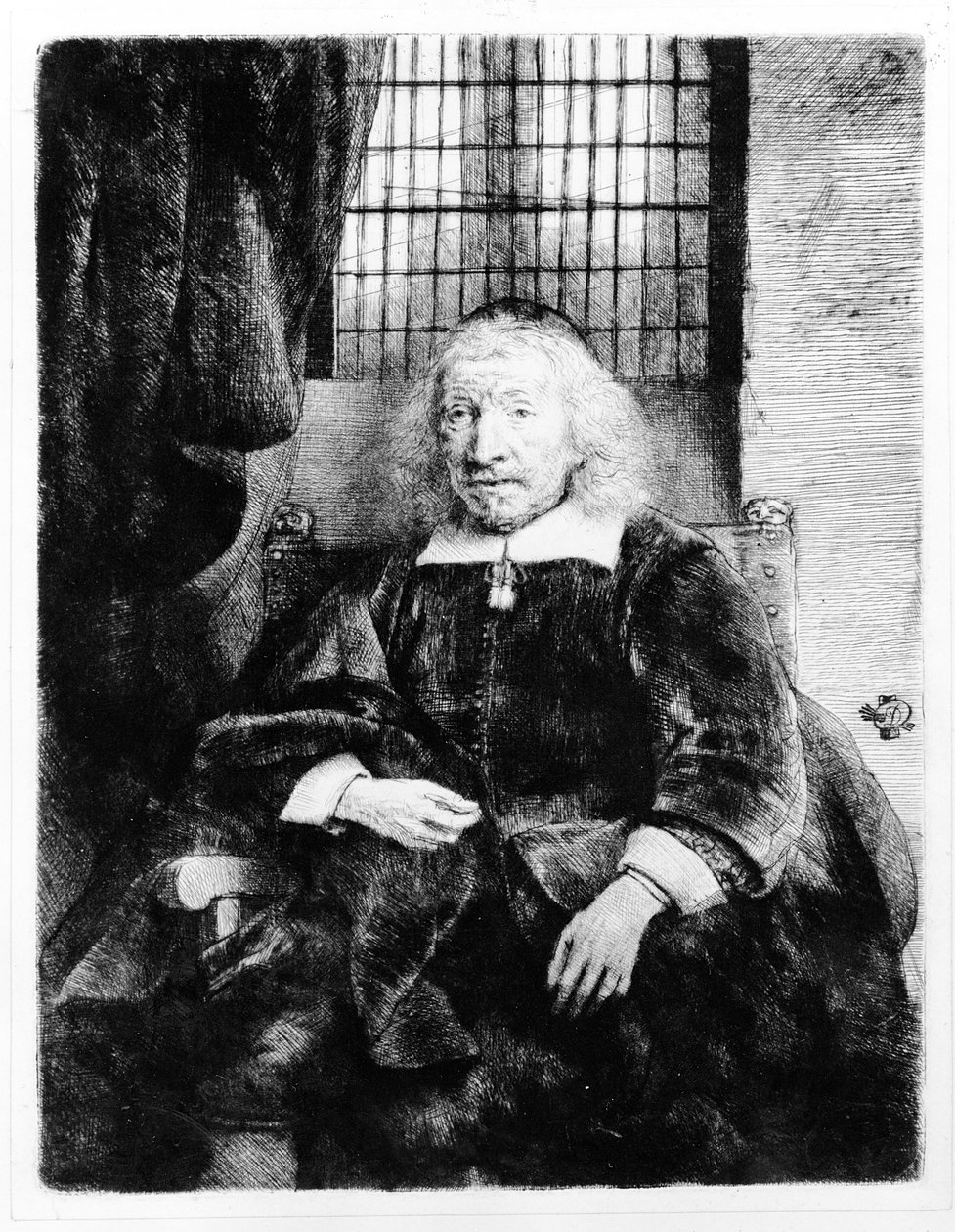 थॉमस हारिंग, c.1655 (नक़्क़ाशी) द्वारा रिमब्रांड वैन रिजन