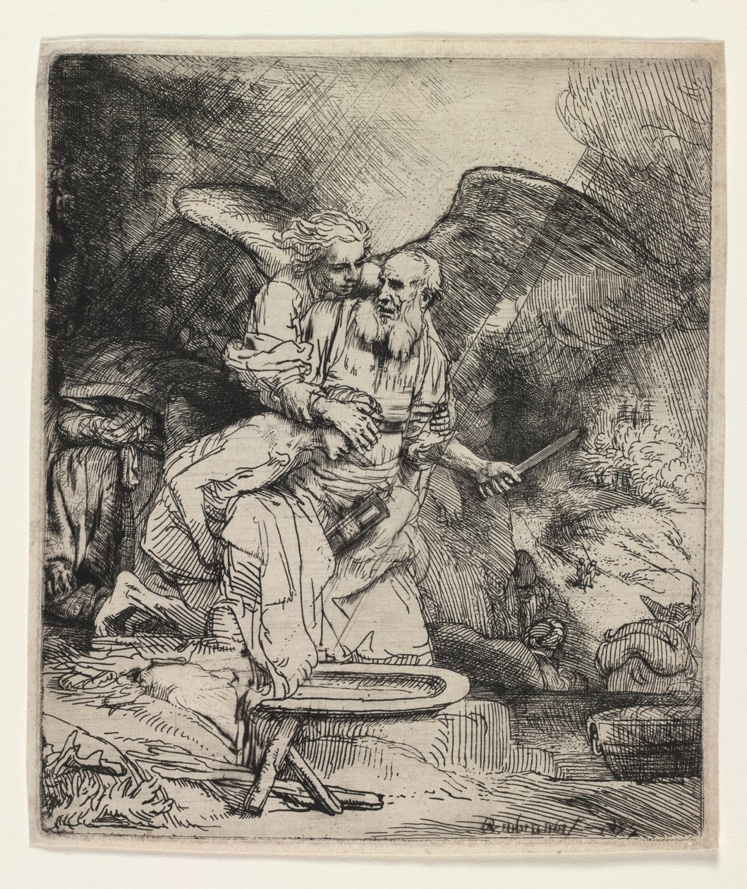 अब्राहम बलिदान, 1655। द्वारा रिमब्रांड वैन रिजन