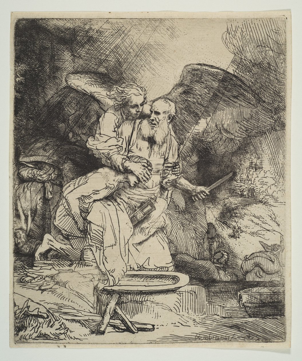 अब्राहम बलिदान, 1655। द्वारा रिमब्रांड वैन रिजन