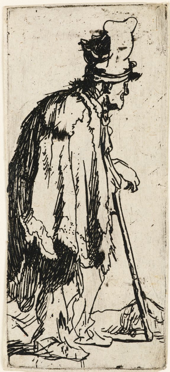 अपंग हाथ वाला भिखारी, c.1629। द्वारा रिमब्रांड वैन रिजन