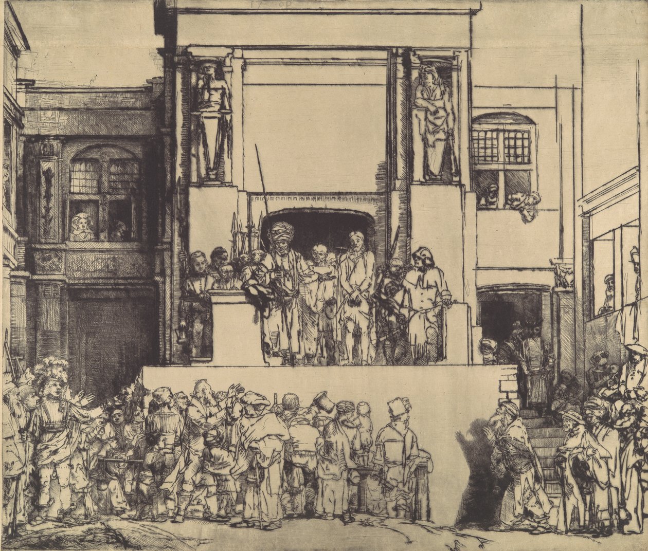 क्राइस्ट ने लोगों को प्रस्तुत किया, 1655., 1655। द्वारा रिमब्रांड वैन रिजन
