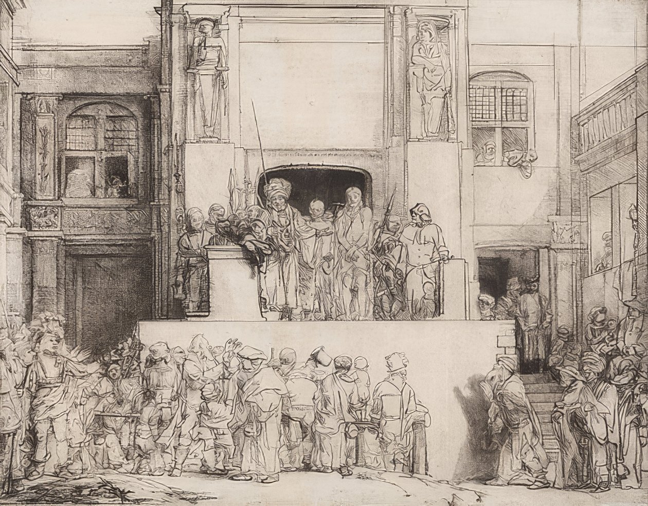 मसीह ने लोगों से परिचय कराया। 1655 द्वारा रिमब्रांड वैन रिजन