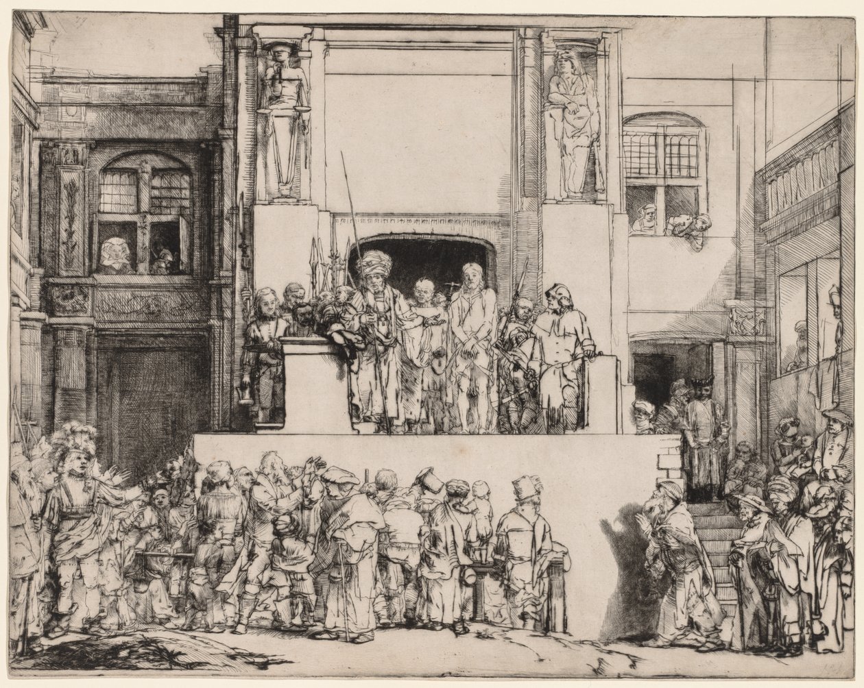 इको होमो। लोगों के सामने मसीह, 1655। द्वारा रिमब्रांड वैन रिजन