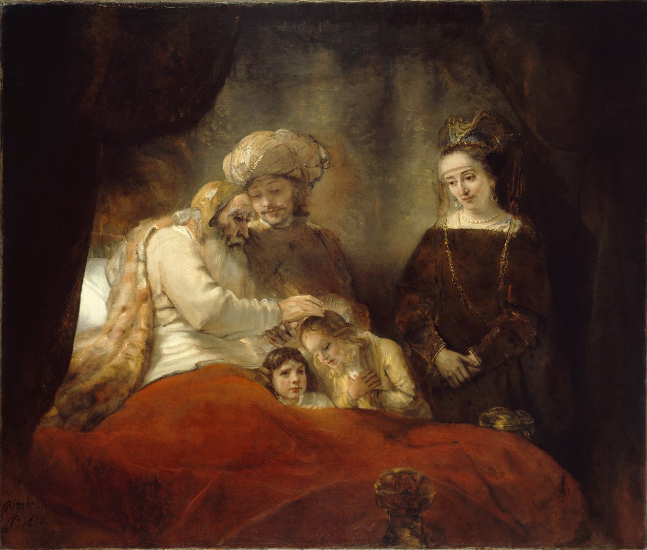 जैकब आशीर्वाद एप्रैम और मनश्शे, 1656 द्वारा रिमब्रांड वैन रिजन