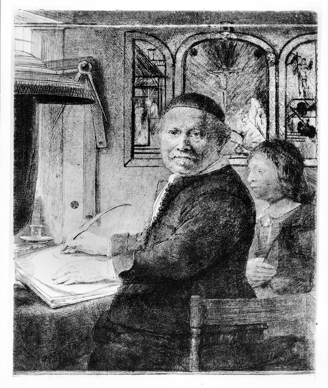 कोपेनोल के लीवेन विल्मेज़, c.1658 (नक़्क़ाशी) द्वारा रिमब्रांड वैन रिजन