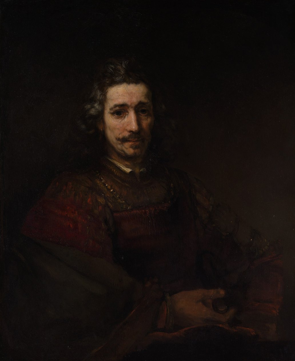 मैन विथ अ मैग्नीफाइंग ग्लास, c.1660 द्वारा रिमब्रांड वैन रिजन