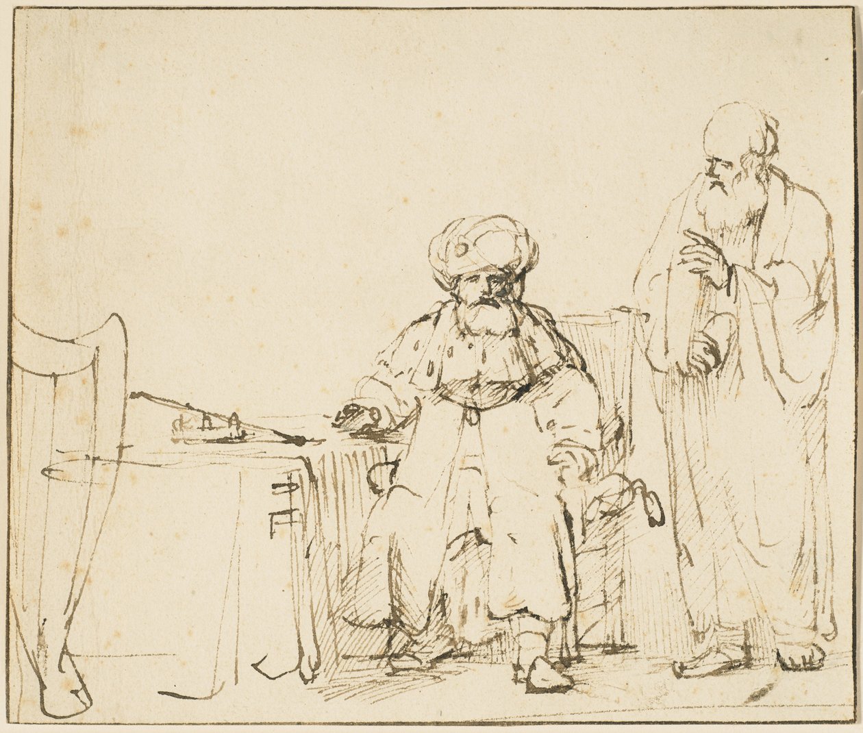 नाथन ने डेविड को जताया, c.1652-53 द्वारा रिमब्रांड वैन रिजन