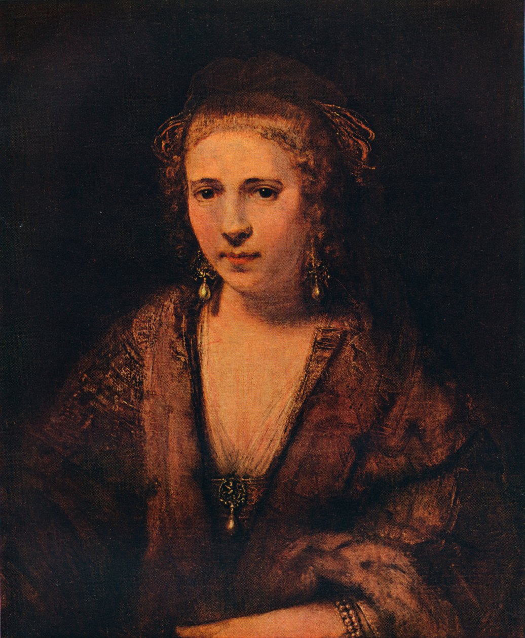 वेल्वेट बेरेट के साथ हेंड्रिकजे स्टॉफल्स का पोर्ट्रेट, c1654 द्वारा रिमब्रांड वैन रिजन
