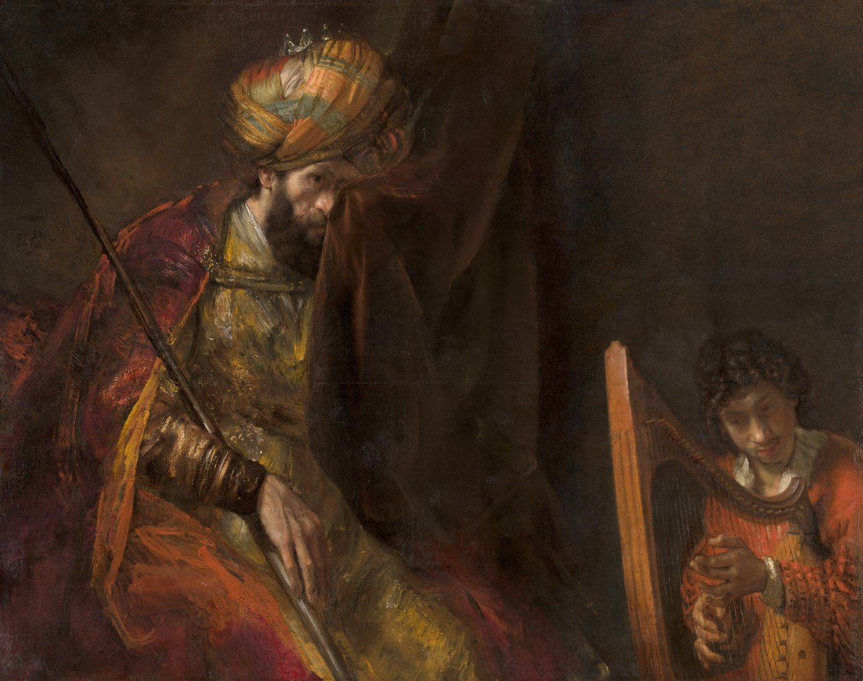 शाऊल और डेविड, सीए 1655-1658। द्वारा रिमब्रांड वैन रिजन