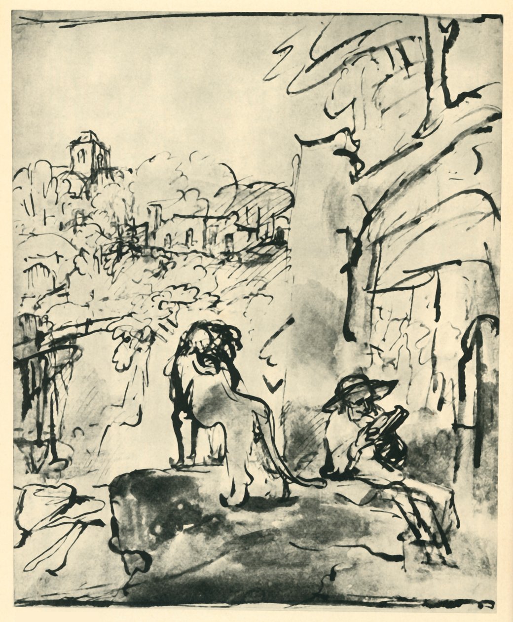 सेंट जेरोम एक परिदृश्य में पढ़ना, 1649, 1943। द्वारा रिमब्रांड वैन रिजन