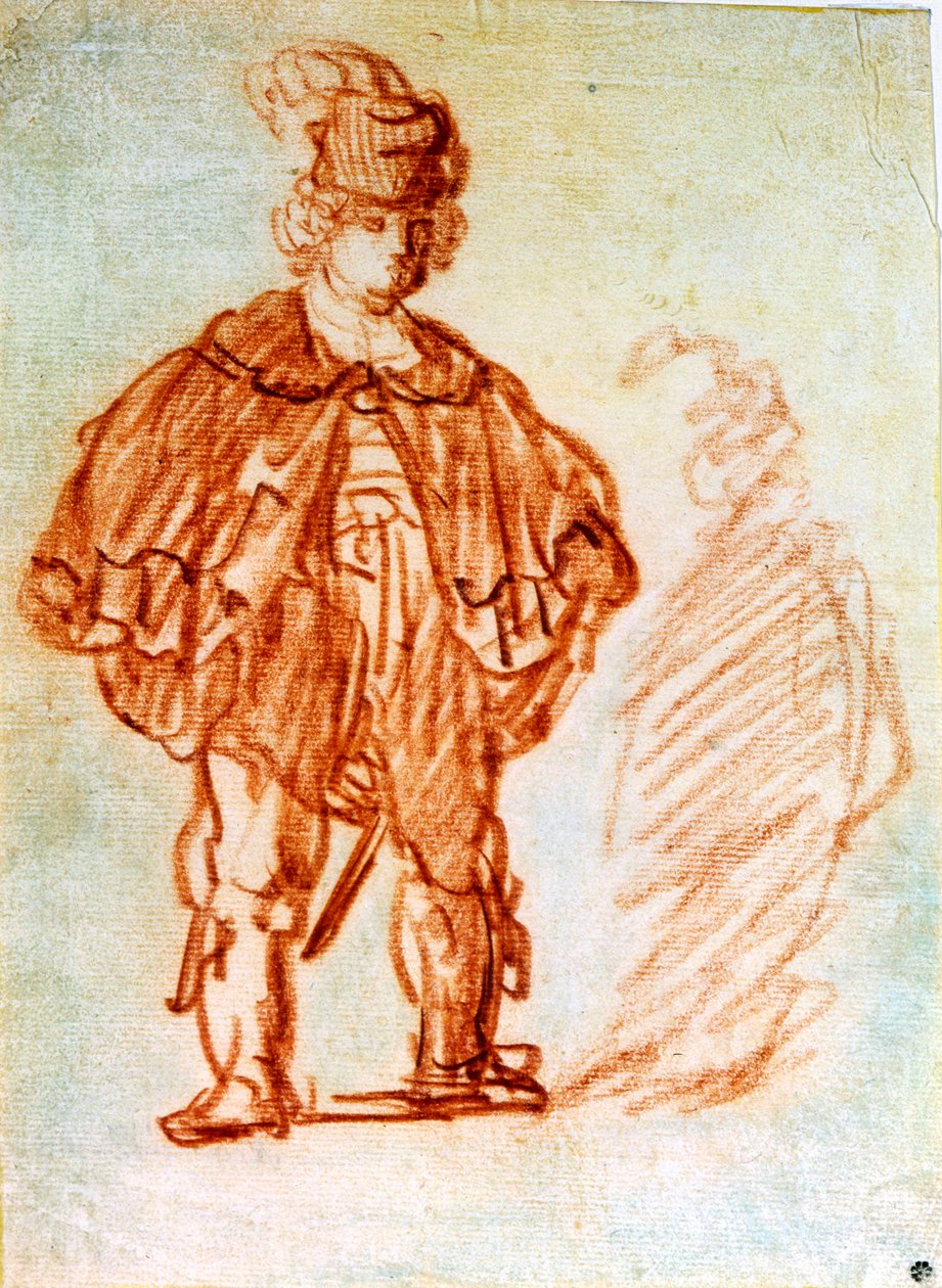 स्टैंडिंग एक्टर, 1630s। द्वारा रिमब्रांड वैन रिजन