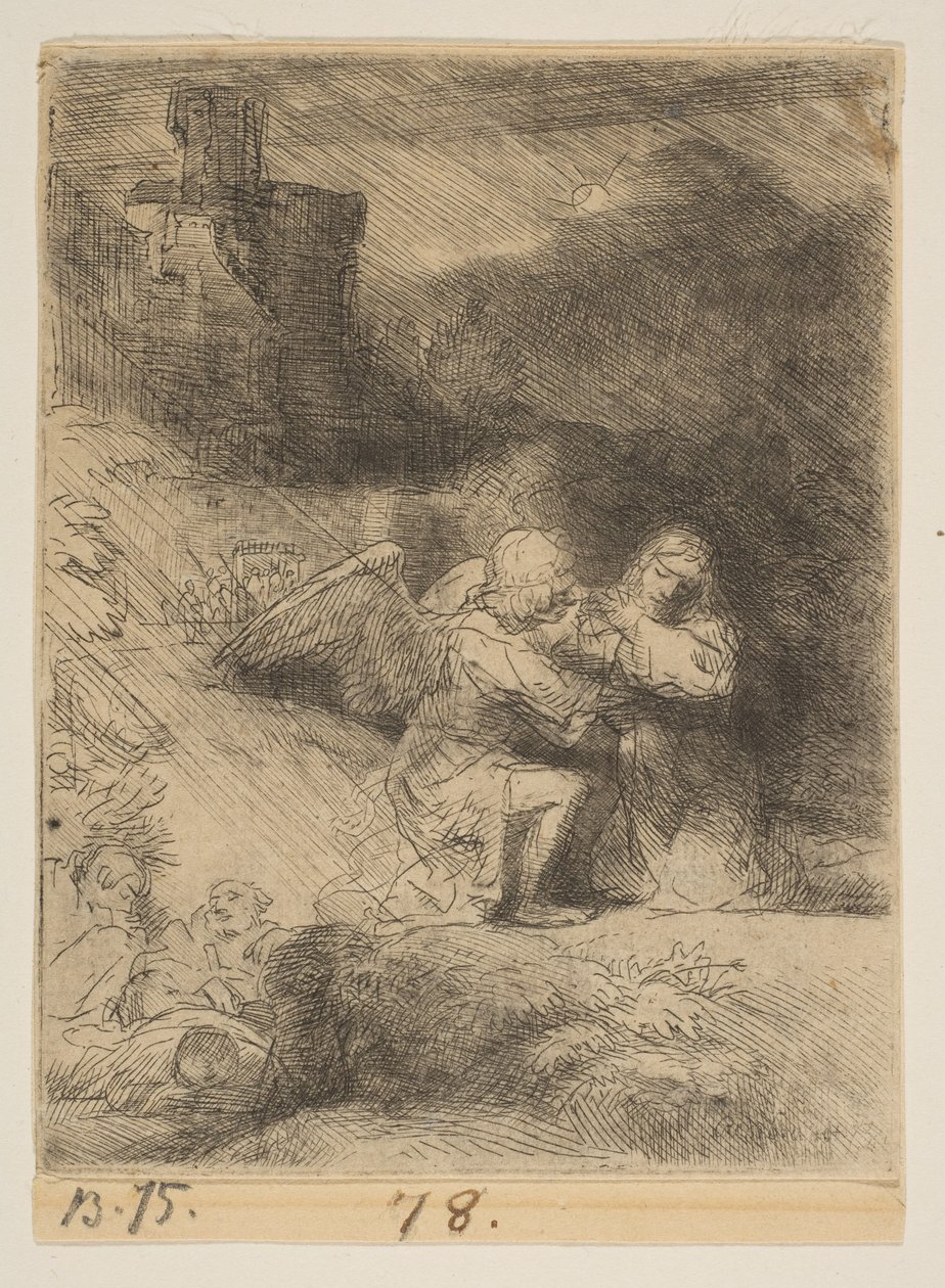 द एगोनी इन द गार्डन, सीए। 1652. द्वारा रिमब्रांड वैन रिजन