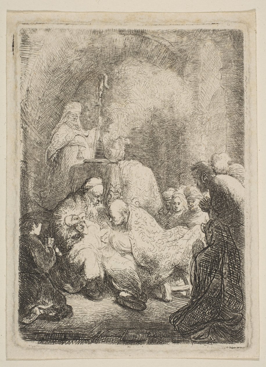 खतना: छोटी प्लेट, ca. 1630। द्वारा रिमब्रांड वैन रिजन