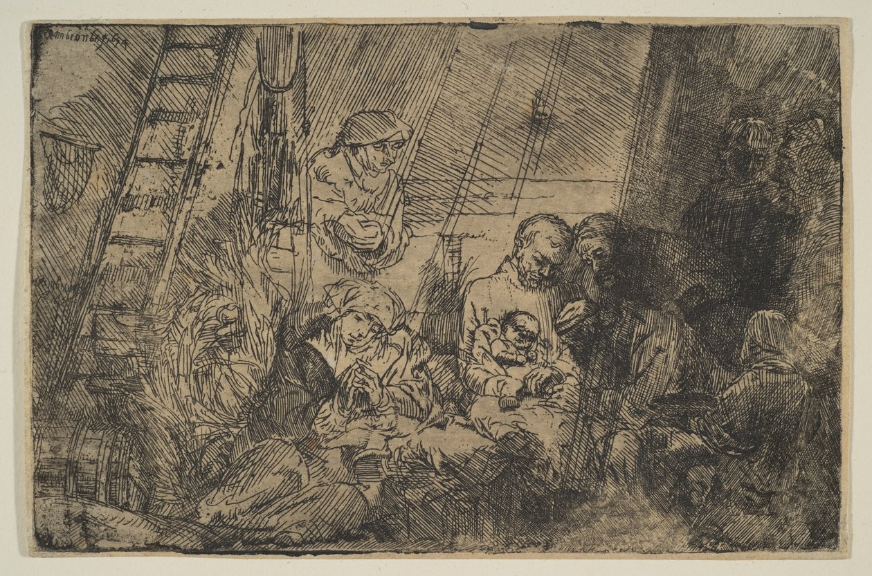 अस्तबल में खतना, 1654। द्वारा रिमब्रांड वैन रिजन